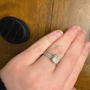 Wedding Band - 14K white gold, lab grown diamonds